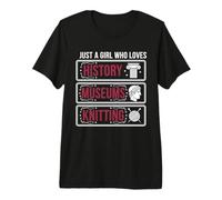 History Museums Knitting Hobbies Premium T-Shirt