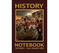 History Notebook ~ 'Waterloo': 120 pages. 6” x 9”. Paperback. Cover ~ inspired by the Napoleonic war. Interior ~ 5mm square grid.