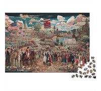 History of Independence Day Jigsaw Puzzles. 52x38cm/1000pcs From War to Modern Celebration Whimsical Challenge Toy for Educational Games Gifts