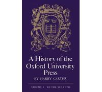 History of the Oxford University Press CARTER Hardback Oxford Uni