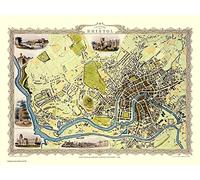 History Portal Limited Edition 1000 Piece Jigsaw Puzzle - Map of Bristol 1851 by John Tallis