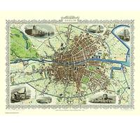History Portal Limited Edition 1000 Piece Jigsaw Puzzle - Map of Dublin Ireland 1851 by John Tallis