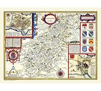History Portal Limited Edition 1000 Piece Jigsaw Puzzle - Map of Northamptonshire 1611 by John Speed