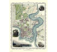 History Portal Limited Edition 1000 Piece Jigsaw Puzzle - Map of Southampton 1851 by John Tallis