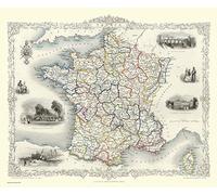 History Portal Map of France 1851 1000 Piece Jigsaw Puzzle, Cardboard, 690mm x 480mm, 144+, UK