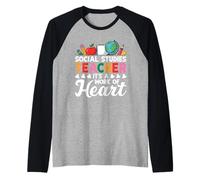 History Teacher Squad A Work Social Studies Teacher Raglan Baseball Tee