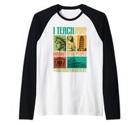 History Teacher Teach Young People About Dead People Funny Raglan Baseball Tee