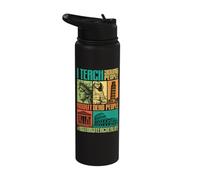 History Teacher Teach Young People About Dead People Funny Stainless Steel Insulated Water Bottle