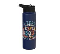 History Teacher Tell Young People About Dead People Funny Stainless Steel Insulated Water Bottle