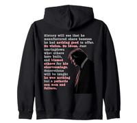 History Will See Political Commentary Design with Powerful Zip Hoodie