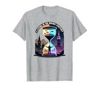 History's Living in The Wrong Century Time Travel Art T-Shirt, Men, Heather Grey, XL