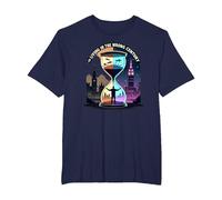 History's Living in The Wrong Century Time Travel Art T-Shirt, Men's Big and Tall, Navy, 4X Tall