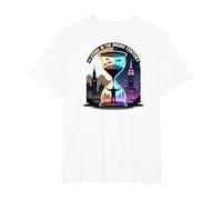 History's Living in The Wrong Century Time Travel Art T-Shirt, Men's Big and Tall, White, 2X Tall