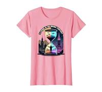 History's Living in The Wrong Century Time Travel Art T-Shirt, Women, Pink, XS