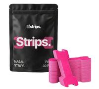 HiStrips High Performance Nasal Strips | Easier Breathing, Less Snoring | Designed for Athletes with Sweat-Proof Adhesive Matrix & Reinforced Lift Band (Pink, 30 Count)