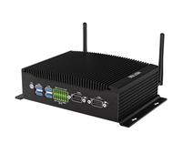 HISTTON Fanless Industrial Mini PC Core i7-10810U, 8GB RAM 256GB M.2 SSD, 2 RS232/485 COM, Dual HD+DP 4K Triple Display, 2 LAN, 6 USB, GPIO, Wifi, BT 4.2, Mini PC Windows 11 Pro, support Linux/Ubuntu