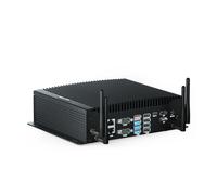HISTTON Fanless Mini PC Core i7-10710U, 8GB RAM 256GB M.2 SSD, Industrial PC with 6 RS232 COM, HD+DP+Type-C Triple Display, 2 LAN, 8 USB, GPIO, SIM, Wifi, BT4.2, Mini PC Windows 11 Pro, Linux/Ubuntu