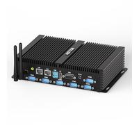 HISTTON Fanless Mini PC,Industrial Computer Core i7-8550U, 8GB DDR4 RAM 256GB SSD, Mini Computer Windows 11 Pro, 2 LAN,6x RS232 COM, 6x USB, HDMI+VGA Dual Display, WiFi 5, BT4.2, 12V Industrial PC