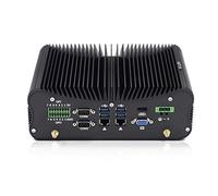 HISTTON Fanless Mini PC Industrial Mini Computer Windows 10 Pro, Intel Core i7-8550U DDR4 64GB RAM, 512GB SSD 14Pin GPIO RS232 COM, PS/2, LAN, HDMI, VGA, WiFi