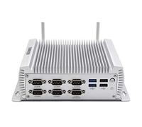 HISTTON Fanless Mini PC, Industrial PC Intel Core i7-4500U, 8GB RAM 128GB SSD 1TB HDD, 4 RS232 COM+2 RS232/485 COM, 2 LAN, HDMI, VGA, WiFi, Mini Desktop PC Windows 10 Pro