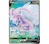 Hisuian Goodra V 187/196 Rare Ultra Pokemon Card (Sword & Shield Lost Origin) + 1x TitanCards® Toploader