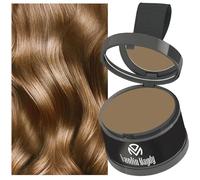 HISUNBEN Instantly Hairline Powder, Windproof & Sweatproof Hair Root Touch Up Concealer for Receding Hairline, Professional Hairline Shadow Powder with Mirror & Puff (Light-Coffee-B)