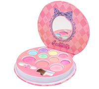 HISUNBEN Makeup Sets for Girls,10 Colors Children's Makeup Toys with Mirror,Non-Toxic Kids Cosmetics with 1 Washable Brushes, Stage Performance Halloween Birthday Party Beauty Set Gift£¨cat£©