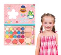HISUNBEN Makeup Sets for Girls,21 Colors Children's Makeup Toys with Mirror,Non-Toxic Kids Cosmetics with 1 Washable Brushes, Stage Performance Halloween Birthday Party Beauty Set Gift