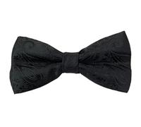HISUNBEN Men's Solid Color Pre-tied Bow Tie Adjustable Tuxedo Two Layer Bow Tie with Gift Box-Black-03