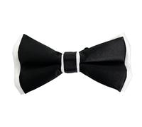 HISUNBEN Men's Solid Color Pre-tied Bow Tie Adjustable Tuxedo Two Layer Bow Tie with Gift Box-black-7