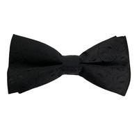 HISUNBEN Men's Solid Color Pre-tied Bow Tie Adjustable Tuxedo Two Layer Bow Tie with Gift Box-black-9