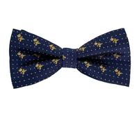 HISUNBEN Men's Solid Color Pre-tied Bow Tie Adjustable Tuxedo Two Layer Bow Tie with Gift Box-blue
