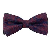 HISUNBEN Men's Solid Color Pre-tied Bow Tie Adjustable Tuxedo Two Layer Bow Tie with Gift Box-Red-07