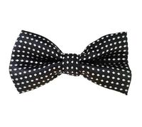 HISUNBEN Polka Dot Bowtie for Kids, Pre-Tied Bow Tie with Spots & Adjustable Buckle & Strap,for Boys Girls Party Wedding&Pet-Black-1
