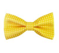 HISUNBEN Polka Dot Bowtie for Kids, Pre-Tied Bow Tie with Spots & Adjustable Buckle & Strap,for Boys Girls Party Wedding&Pet-Yellow