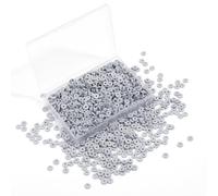 Hiswan Grey Polymer Clay Beads, 6mm Heishi Bead for Jewelry Bracelets Necklace Making 1000PCS