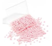 Hiswan Light Pink Polymer Clay Beads, 6mm Heishi Bead for Jewelry Bracelets Necklace Making 1000PCS