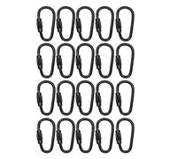 Hisxrcal 20pcs Mini Steel Locking Carabiner, D Rings for
