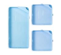 Hisxrcal 3 Container Rhinestone Organizer Large Capacity Scratch Resistant Diamond Drawing Holder for, Blue