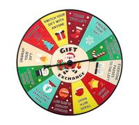 Hisxrcal Christmas Roulette Game Gift Exchange Table Entertainment Decorated Wood for Fun at Christmas Parties And Gatherings