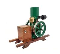 Hit and Miss Engine Kit, Retrol-OKMO 1/5 Scale N01 Vertical Single Cylinder 4-Stroke Stationary Cement Mixer Engine Model with Wooden Base for STEM Learning & Physical Experiment Demonstration