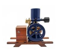 Hit and Miss Engine Kit, Retrol-OKMO 1/5 Scale N01 Vertical Single Cylinder 4-Stroke Stationary Cement Mixer Engine Model with Wooden Base for STEM Learning & Physical Experiment Demonstration