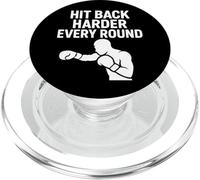 Hit Back Harder Every Round Boxing Mindset PopSockets PopGrip for MagSafe