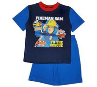 Hit Entertainment Fireman Sam Boys Fireman Sam Pyjamas Short Summper PJ's Ages 12 Months to 4 Years Old (18-24 Months) Blue
