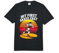 Hit First Skate Fast Roller Derby Power Team Comfort Colors Adult Heavyweight T-Shirt