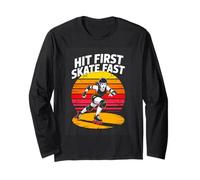 Hit First Skate Fast Roller Derby Power Team Long Sleeve T-Shirt
