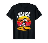 Hit First Skate Fast Roller Derby Power Team T-Shirt