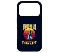 Hit Hard Run Fast Turn Left Funny Vintage Baseball Retro Case for iPhone 17 Pro