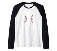 Hit Hard Run Fast Turn Left Raglan Baseball Tee