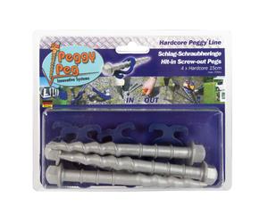 Hit-In Screw-Out Peg Hardcore Peggy Peg • Pack of 4